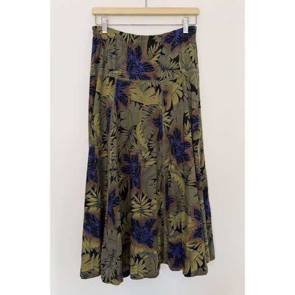 Karen Kane Dresses & Skirts - Vintage Karen Kane Womens Tropical Print Elastic Waist Skirt Size‎ S Made in USA